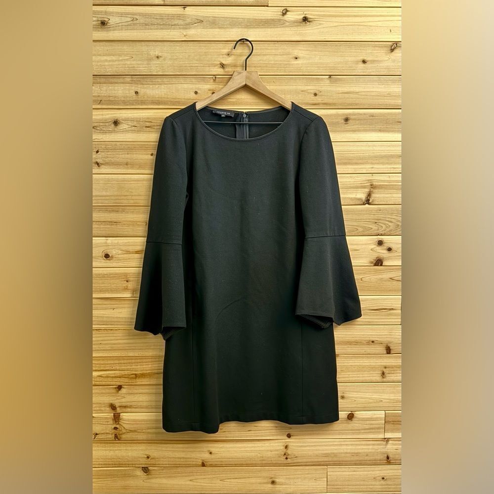 Lafayette 148 Size Medium Pointed Bell Long Sleeve Knee Length Ponte Dress LBD